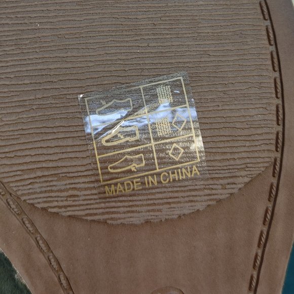 OPEN TOE FAUX SUEDE OLIVE GREEN TONE SANDALS BY  MATA SIZE 10 - Picture 7 of 11